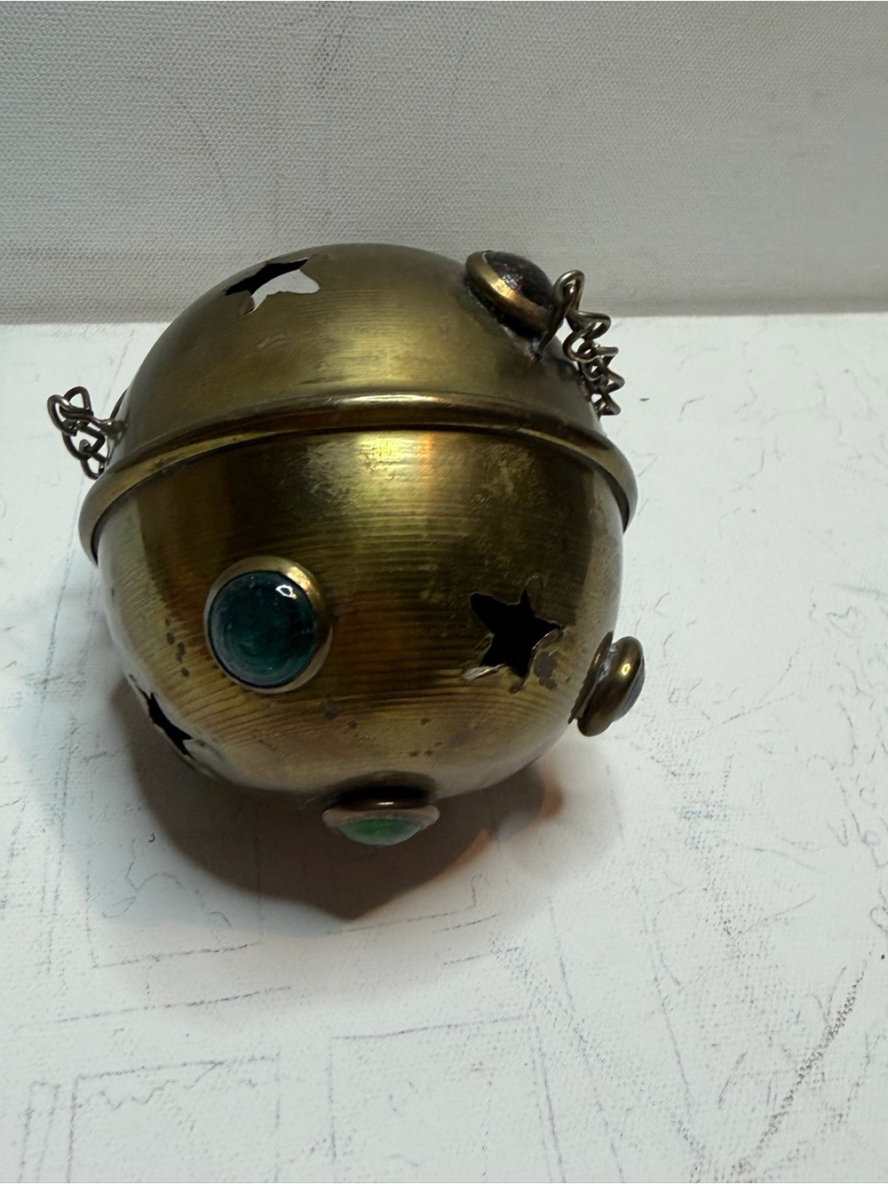 vintage hanging Oriental lamp (or candle holder),